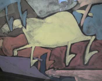 Anthony Chee Emerson monotype, "Multi-Horse"